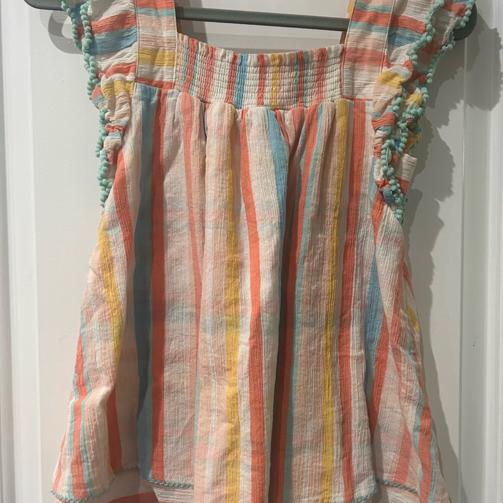 Matilda Jane Pastel Striped Ruffle Top